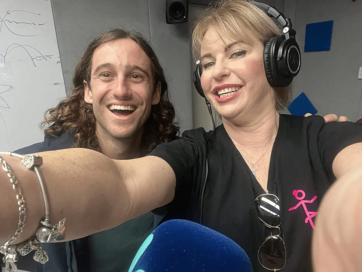 Jules Thompson With Jacob Nicholls in the Hit Mackay and the Whitsundays studio!